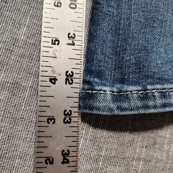 Miss Me Jeans Womens Size 26 Blue Mid Rise Boot Cut Embellished Flap Stud Denim - Picture 6 of 15